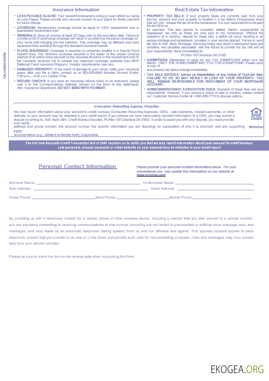 Relevé hypothécaire de la banque USA Synovus aux formats Word et PDF, 3 pages 3 template Relevé hypothécaire de la banque USA Synovus aux formats Word et PDF, 3 pages 3 template